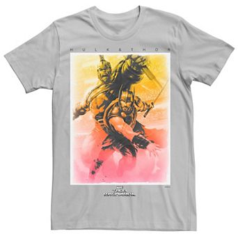 Men's Marvel Thor Ragnarok Tropical Gradient Hulk Poster Tee