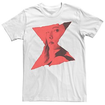 Men's Marvel Black Widow Portrait Logo Overlay Tee