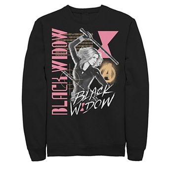 Men's Marvel Black Widow Retro Collage Sweatshirt