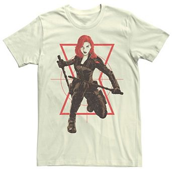 Men's Marvel Black Widow Target Comic Portrait Tee