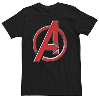Men's Marvel Avengers Classic Red Beveled Logo Tee