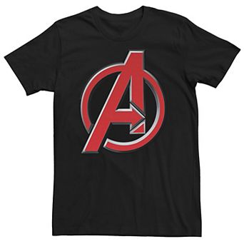 Men's Marvel Avengers Classic Red Beveled Logo Tee
