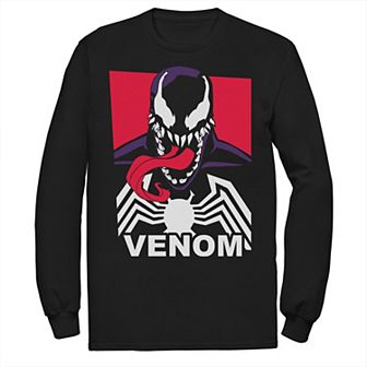 Men's Marvel Venom Tongue Out Comic Logo Tee