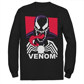 Men's Marvel Venom Tongue Out Comic Logo Tee