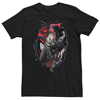 Men's Marvel Spider-Man Venom Big Face Mashup Tee