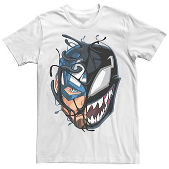 Men's Marvel Captain America Venom Split Face Tee