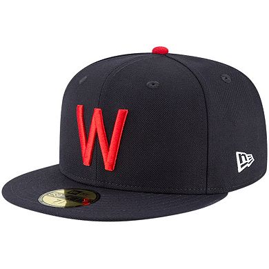 Men's New Era Navy Washington Senators Cooperstown Collection Wool 59FIFTY Fitted Hat