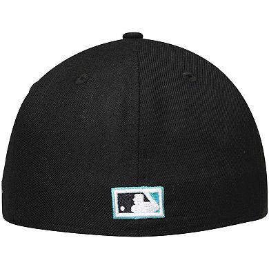 Men's New Era Black Florida Marlins Cooperstown Collection Wool 59FIFTY Fitted Hat