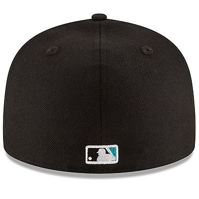 Men's New Era Black Florida Marlins 1997 World Series Wool 59FIFTY Fitted Hat