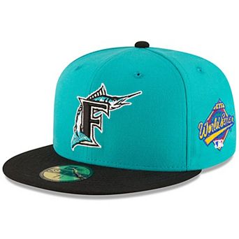 Men's New Era Aqua Florida Marlins World Series Wool 59FIFTY Fitted Hat