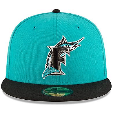 Men's New Era Aqua Florida Marlins World Series Wool 59FIFTY Fitted Hat