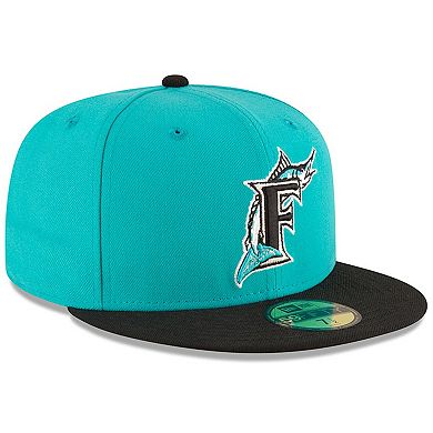Men's New Era Aqua Florida Marlins World Series Wool 59FIFTY Fitted Hat