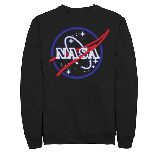 Men's NASA Neon Sign Classic Logo Sweatshirt