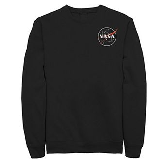 Men's NASA Outline Logo Red Streak Sweatshirt
