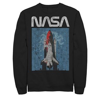 Men's NASA Logo Shuttle Rocket Ship Poster Style Sweatshirt
