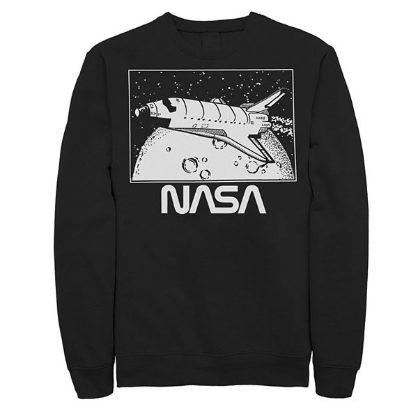 Men's NASA Shuttle Over The Moon Logo Poster Sweatshirt