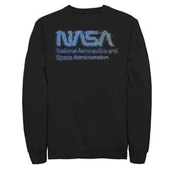 Men's NASA Distorted Computer Text Logo Sweatshirt