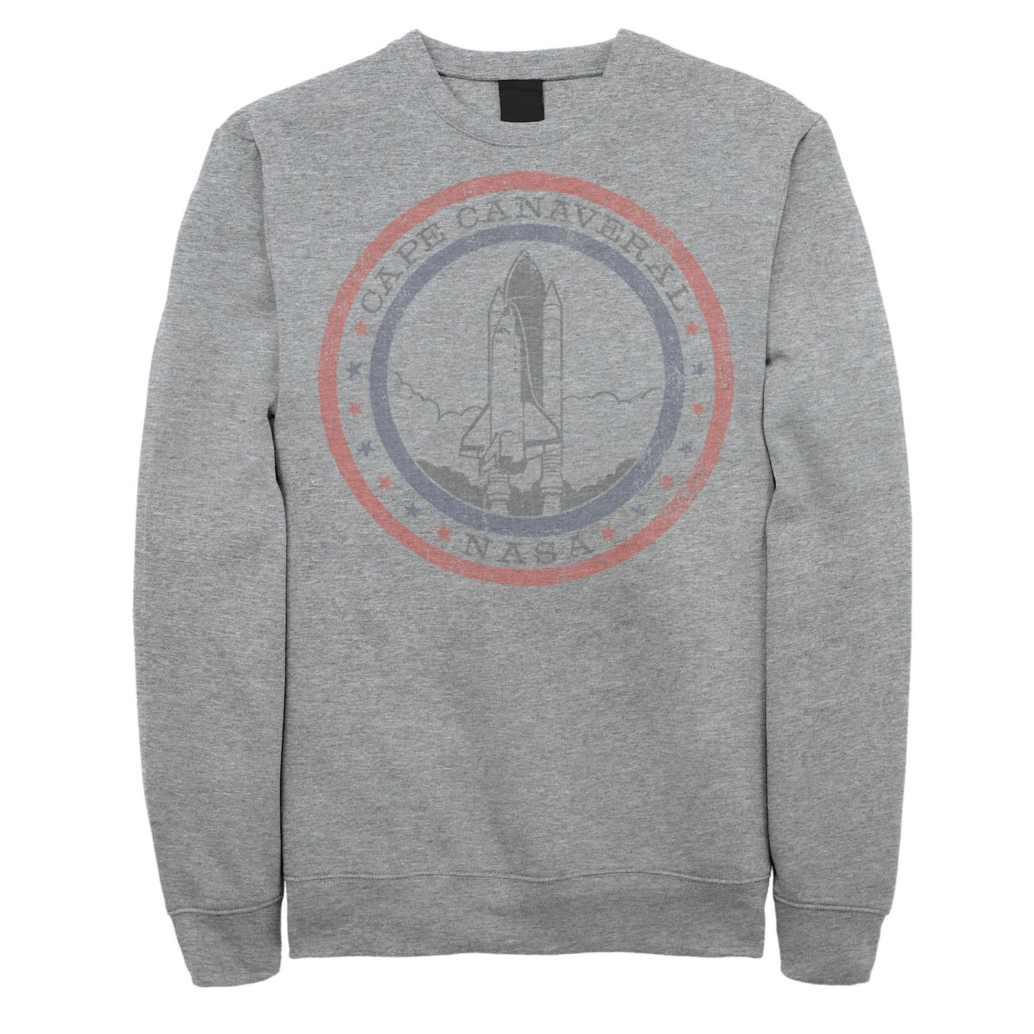 red and blue sweatshirt