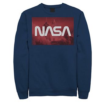 Men's NASA Space Shuttle Blast Off Text Over Lay Sweatshirt