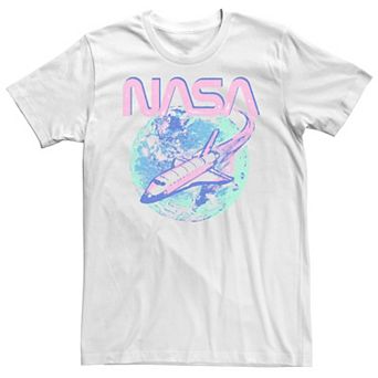 Men's NASA Pastel Rocket Earth Logo Tee