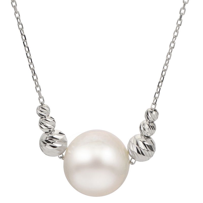 PearLustre by Imperial Sterling Silver Freshwater Cultured Pearl & Brillia