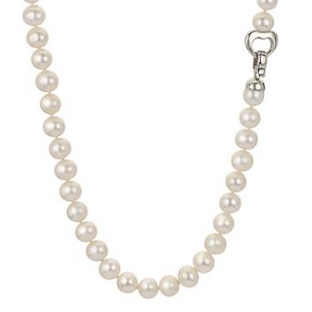 PearLustre by Imperial Freshwater Cultured Pearl Necklace with Sterling Silver Heart Clasp