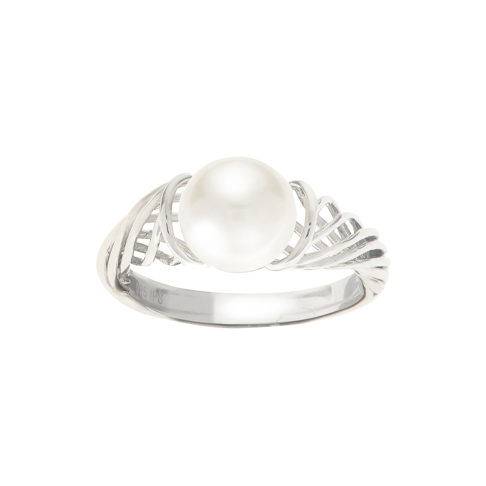 PearLustre by Imperial Sterling Silver Freshwater Cultured Pearl Ring, Wome