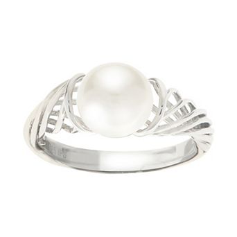 PearLustre by Imperial Sterling Silver Freshwater Cultured Pearl Ring