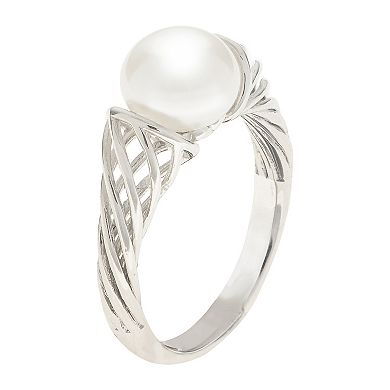 PearLustre by Imperial Sterling Silver Freshwater Cultured Pearl Ring