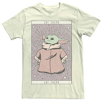 Men's Star Wars The Mandalorian The Child Aka Baby Yoda Card Portrait Tee