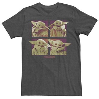 Men's The Mandalorian The Child Aka Baby Yoda Pose Collage Tee