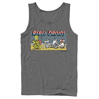 Men's Star Wars The Rise of Skywalker Rebel Droids Cartoon Tank Top