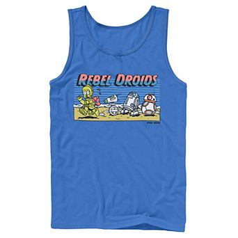 Men's Star Wars The Rise of Skywalker Rebel Droids Cartoon Tank Top