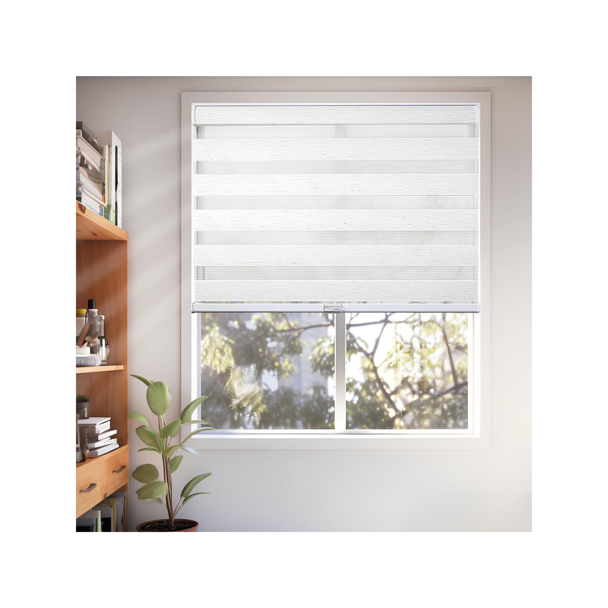 Chicology Zebra Dual Layer Shades, Basic Natural