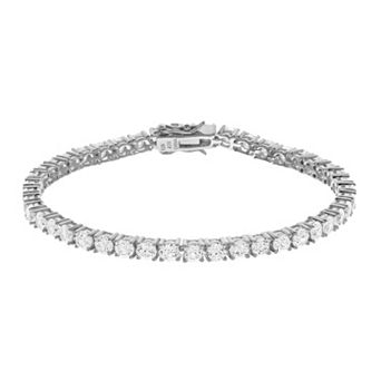 Rosabella Sterling Silver Cubic Zirconia Tennis Bracelet