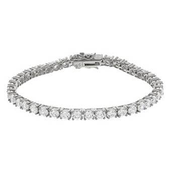 Rosabella Sterling Silver Cubic Zirconia Tennis Bracelet