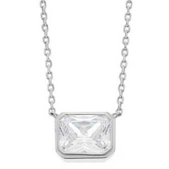 Rosabella Sterling Silver Cubic Zirconia Necklace