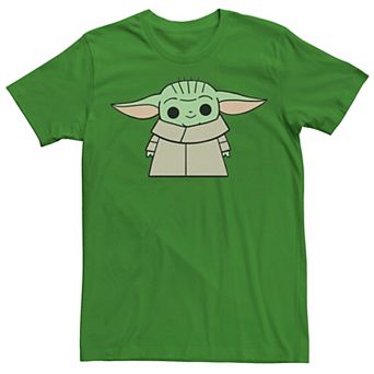Men's Star Wars The Madalorian The Child Aka Baby Yoda Bold Cartoon Portrait Tee