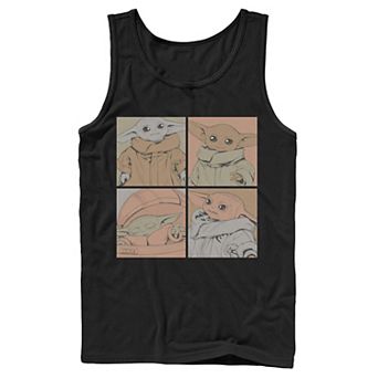 Men's The Mandalorian The Child Aka Baby Yoda Box Up Tank Top