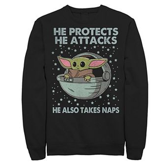 Men's The Mandalorian The Child Aka Baby Yoda He Also Takes Naps Sweatshirt