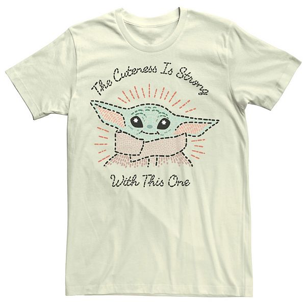 Men's The Mandalorian The Child Aka Baby Yoda Cuteness Is Strong Tee