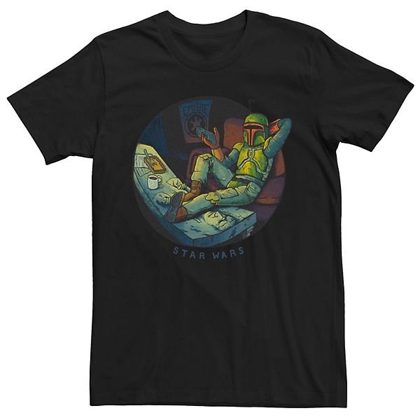 Men's Star Wars Boba Fett Relaxing Cartoon Tee