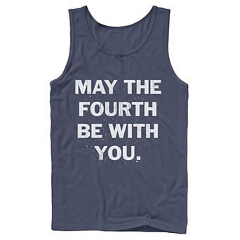 Men's Star Wars May The Fourth Be With You Bold Vintage Poster Tank Top