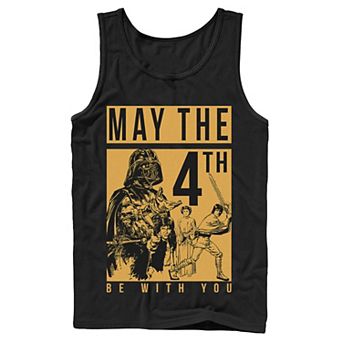 Men's Star Wars May The Forth Be With You Collage Poster Tank Top