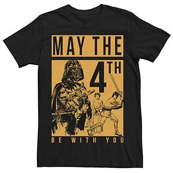Men's Star Wars May The Forth Be With You Collage Poster Tee