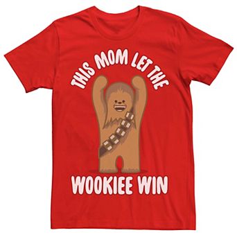 Men's Star Wars This Mom Let The Wookie Win Kawaii Tee