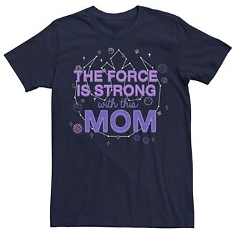 Men's Star Wars The Force Is Strong With This Mom Rebel Logo Tee