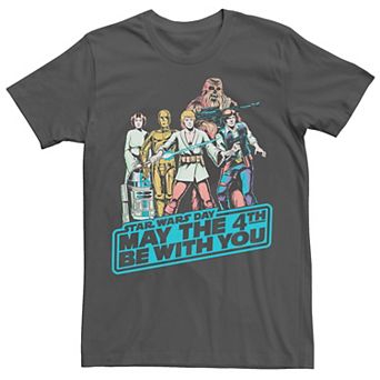Men's Star Wars May The Forth Be With You Cartoon Heroes Tee