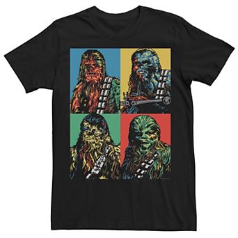Men's Star Wars Chewbacca Colorful Panel Portrait Tee