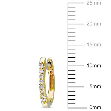 Stella Grace 10K Gold 1/10 Carat T.W. Diamond Hoop Earrings